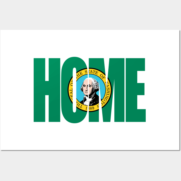 Washington Home - State Flag Wall Art by DonDota